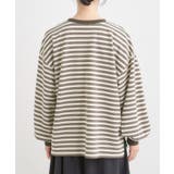 【S-LL/洗濯機可】マルチボーダー ミニ裏毛トップス | SHOO・LA・RUE | 詳細画像15 