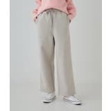 【S-LL】脚のラインをきれいに見せる サイドライン起毛イージーパンツ | SHOO・LA・RUE | 詳細画像5 