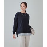 【洗える】一枚で簡単こなれ見え スポンディッシュ 裾レイヤード風ニット | SHOO・LA・RUE | 詳細画像20