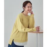 【洗える】一枚で簡単こなれ見え スポンディッシュ 裾レイヤード風ニット | SHOO・LA・RUE | 詳細画像4