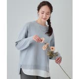 【洗える】一枚で簡単こなれ見え スポンディッシュ 裾レイヤード風ニット | SHOO・LA・RUE | 詳細画像2