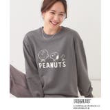 チャコールグレー(314) | 【PEANUTS】プリントスウェット | SHOO・LA・RUE