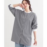 スミクロ(318) | 【洗える/S-LL】リブでこなれ感 ゆるっと着られる ロングシャツ | SHOO・LA・RUE