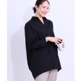 ネイビー(094) | 【洗える/S-LL】きれいに体型カバーが叶うチュニックシャツ | SHOO・LA・RUE