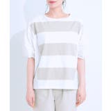 ふわりシルエットが新しい ワイドピッチボーダートップス | SHOO・LA・RUE | 詳細画像19