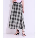 柔らかタッチが心地よい ブロックチェック ガーゼスカート | SHOO・LA・RUE | 詳細画像9 