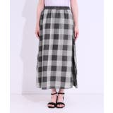 柔らかタッチが心地よい ブロックチェック ガーゼスカート | SHOO・LA・RUE | 詳細画像13 