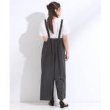 【洗える/S-LL】裏がサラサラ やわらか ギャザーサロペット | SHOO・LA・RUE | 詳細画像2 