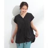 【S-LL】シルエットが変えられる サファリシャツ | SHOO・LA・RUE | 詳細画像8