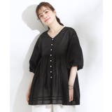 【S-LL】一枚で着映え バルーンスリーブブラウス | SHOO・LA・RUE | 詳細画像1