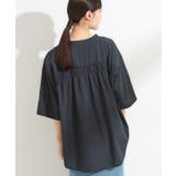 ネイビー(094) | 【S LL 洗濯後しわになりにくい】バックギャザーがアクセント | SHOO・LA・RUE