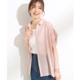 レッド(361) | 【S-LL】さらシャリコットン 上品なシアー感のデザインシャツ | SHOO・LA・RUE