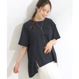 ネイビー(094) | 【S-LL/洗える/体型カバー/5分袖】涼しくきれいに決まる Aライントップス | SHOO・LA・RUE