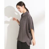 【洗える/S-LL/5分袖】1枚でも羽織としても。さらさらドレープシャツ | SHOO・LA・RUE | 詳細画像2