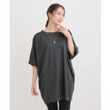 【S-LL/体型カバー】さらさらタッチが心地よい コクーンシルエットチュニック | SHOO・LA・RUE | 詳細画像9 