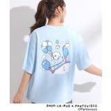 サックスブルー(490) | 【パントビスコ／ぺろち】プリントTシャツ | SHOO・LA・RUE