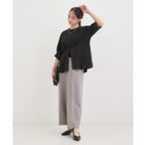 【S-LL/ひんやり】ウエストタックで程よくシェイプ 大人の上品ブラウス | SHOO・LA・RUE | 詳細画像3 