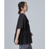 【洗濯機可/S-LL】インせず着られる シアー素材が上品なティアードブラウス | SHOO・LA・RUE | 詳細画像6