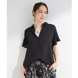 【ひんやり/UV】ほんのりシアーで上品な バックギャザーブラウス | SHOO・LA・RUE | 詳細画像1
