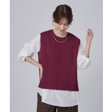 【2点セット/S-LL】着回し自在 スポンディッシュニットベスト&フレアシャツ | SHOO・LA・RUE | 詳細画像22