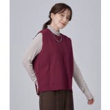 【2点セット/S-LL】着回し自在 スポンディッシュニットベスト&フレアシャツ | SHOO・LA・RUE | 詳細画像25
