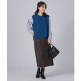 【2点セット/S-LL】着回し自在 スポンディッシュニットベスト&フレアシャツ | SHOO・LA・RUE | 詳細画像31