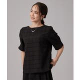 【セットアップ可/S-LL】モールチェックで上品に タックスリーブ ブラウス | SHOO・LA・RUE | 詳細画像1