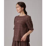 【セットアップ可/S-LL】モールチェックで上品に タックスリーブ ブラウス | SHOO・LA・RUE | 詳細画像9