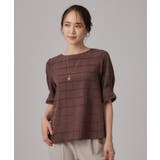 【セットアップ可/S-LL】モールチェックで上品に タックスリーブ ブラウス | SHOO・LA・RUE | 詳細画像10