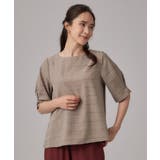 【セットアップ可/S-LL】モールチェックで上品に タックスリーブ ブラウス | SHOO・LA・RUE | 詳細画像17