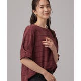 ボルドー(064) | 【セットアップ可/S-LL】モールチェックで上品に タックスリーブ ブラウス | SHOO・LA・RUE