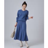 【洗濯機可/S-LL】もちもちで心地よい もちここニットプリーツスカート | SHOO・LA・RUE | 詳細画像21