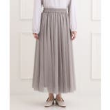 【洗濯機可】滑らか軽やか シーン問わず着られるチュールギャザースカート | SHOO・LA・RUE | 詳細画像13 