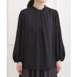 【洗濯機可/裏地つき】プチリルで上品に クルーネックブラウス | SHOO・LA・RUE | 詳細画像13 