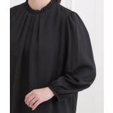 【洗濯機可/裏地つき】プチリルで上品に クルーネックブラウス | SHOO・LA・RUE | 詳細画像18 