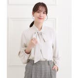 【洗濯機可/S-3L】やわらかなリボンボウタイが魅力 大人の華やかブラウス | SHOO・LA・RUE | 詳細画像7 