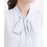 【洗濯機可/S-3L】やわらかなリボンボウタイが魅力 大人の華やかブラウス | SHOO・LA・RUE | 詳細画像17 