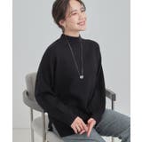 ブラック(019) | 【洗濯機可/S-LL】もちもちハイネックニット | SHOO・LA・RUE