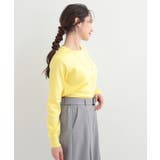 【洗濯機可/S-LL/セットアップ可】シンプルきれい見え クルーネックニット | SHOO・LA・RUE | 詳細画像2 