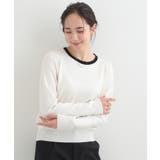 【洗濯機可/S-LL/セットアップ可】シンプルきれい見え クルーネックニット | SHOO・LA・RUE | 詳細画像9 