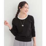 【洗濯機可/S-LL/セットアップ可】シンプルきれい見え クルーネックニット | SHOO・LA・RUE | 詳細画像14 