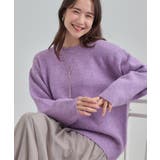 パープル(081) | 【洗濯機可】選べる8色で色違いも欲しくなる ふんわりゆるニット | SHOO・LA・RUE