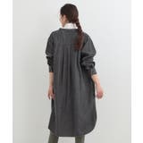 【ライトオンスデニム/S-LL】体型カバーにも ロングデニムシャツワンピース | SHOO・LA・RUE | 詳細画像2 