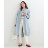 【ライトオンスデニム/S-LL】体型カバーにも ロングデニムシャツワンピース | SHOO・LA・RUE | 詳細画像7 