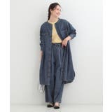 【ライトオンスデニム/S-LL】体型カバーにも ロングデニムシャツワンピース | SHOO・LA・RUE | 詳細画像11 