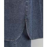 【ライトオンスデニム/S-LL】体型カバーにも ロングデニムシャツワンピース | SHOO・LA・RUE | 詳細画像19 