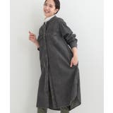 ブラック(019) | 【ライトオンスデニム/S-LL】体型カバーにも ロングデニムシャツワンピース | SHOO・LA・RUE