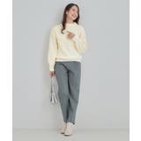 【洗濯機可/毛玉になりにくい】お袖パールで上品な ハイネックニット | SHOO・LA・RUE | 詳細画像11 