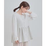 【洗濯機可】時短できちんと見えが叶う フェイクレイヤードブラウス | SHOO・LA・RUE | 詳細画像2 