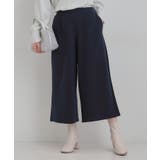 ネイビー(094) | 【洗濯機可/S-LL/あったか】体型カバーにも 裏起毛ガウチョパンツ | SHOO・LA・RUE